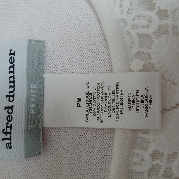 Alfred Dunner Knit Lace top Size M - Picture 8 of 12